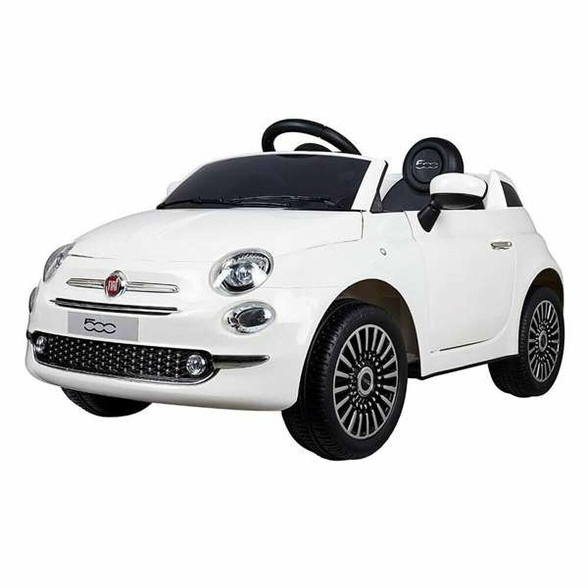 Children s Electric Car Fiat 500 113 x 67 5 x 53 cm MP3 White 30 W x 2 Little Baby Shop IE