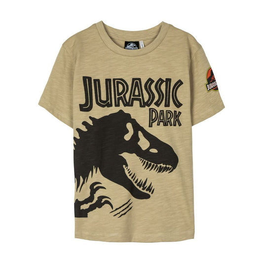 Child's Short Sleeve T-Shirt Jurassic Park Brown - Little Baby Shop