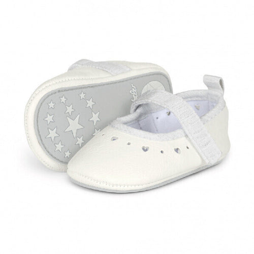 White Leatherette Soft Baby Shoes