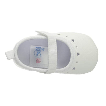 White Leatherette Soft Baby Shoes