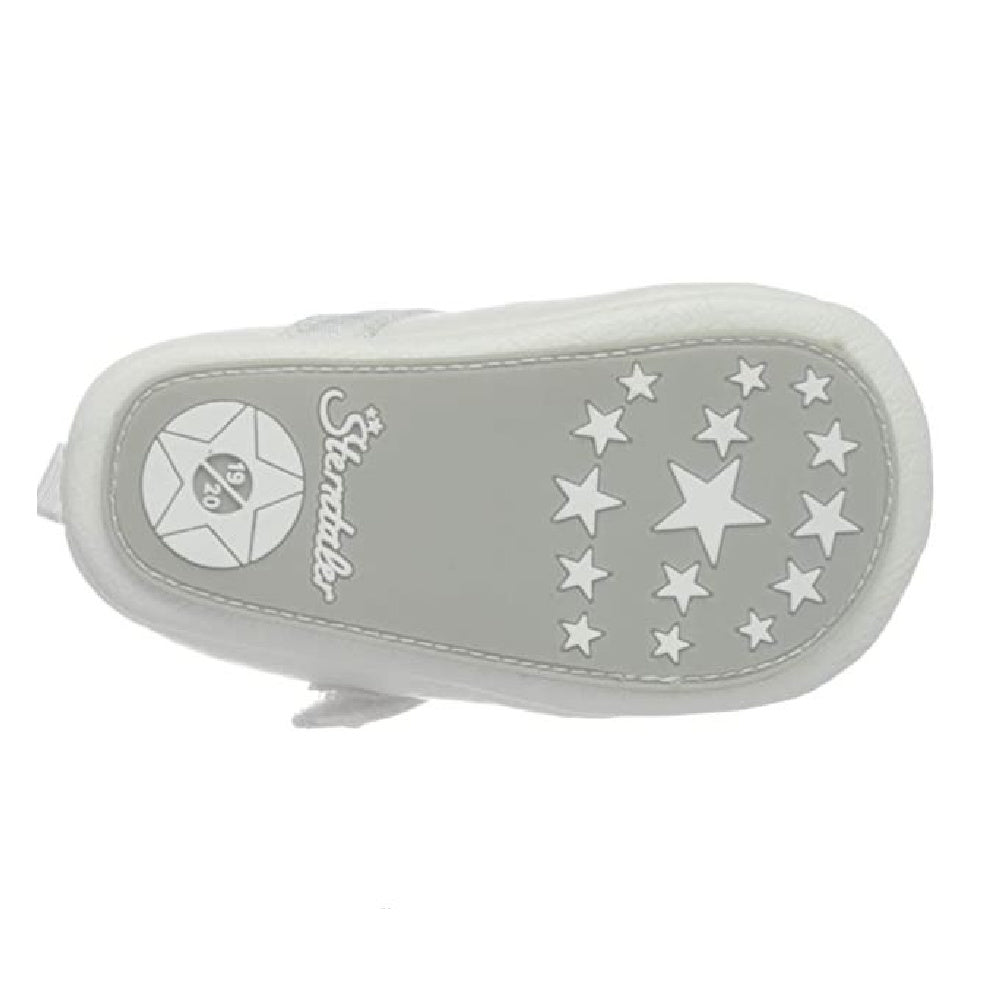 White Leatherette Soft Baby Shoes