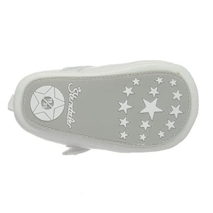 White Leatherette Soft Baby Shoes