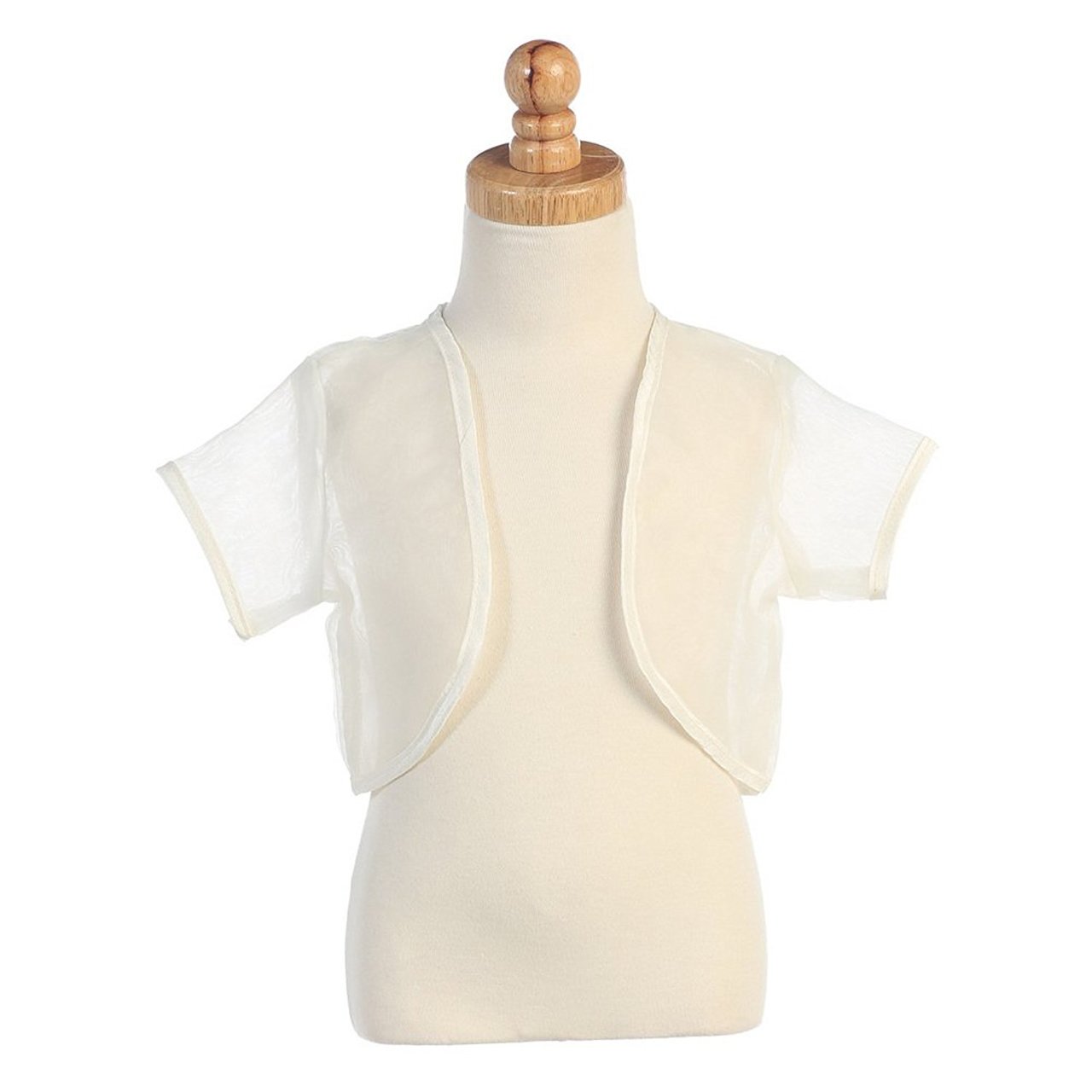 #1105 Ivory Sheer Organza Bolero (6-12 years)