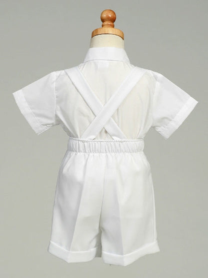 #850 White Shorts Set with Cap (0m-4y)