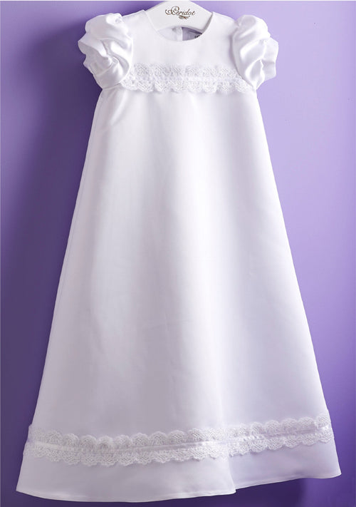 White Christening Gown with Lace Detail - PC3 Marie