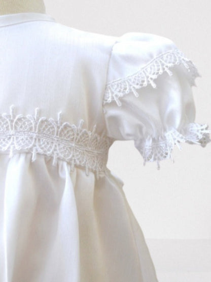 White Christening Gown with Embroidered Cross