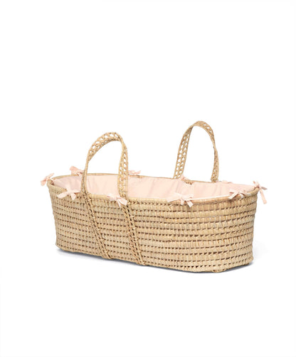 Welcome to the World Floral Moses Basket - Pink