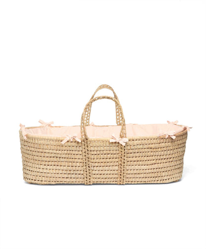 Welcome to the World Floral Moses Basket - Pink