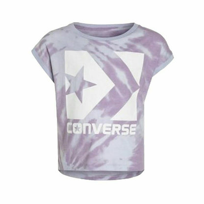 Child's Short Sleeve T-Shirt Converse Tie Dye Plum - Little Baby Shop