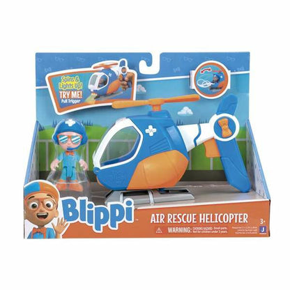 Helicopter Blippi Figure Blue Orange - Little Baby Shop