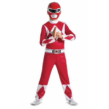 Costume for Children Power Rangers Mighty Morphin Red 2 Pieces - Little Baby Shop