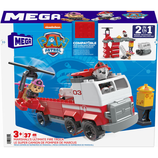 Playset Megablocks Paw Patrol Fire Engine + 3 years 37 Pieces - Little Baby Shop