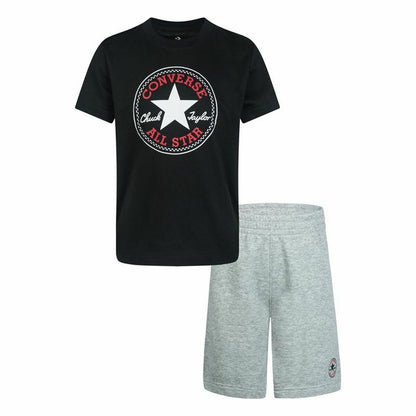 Children's Sports Outfit Converse Core Tee Black/Grey - Little Baby Shop