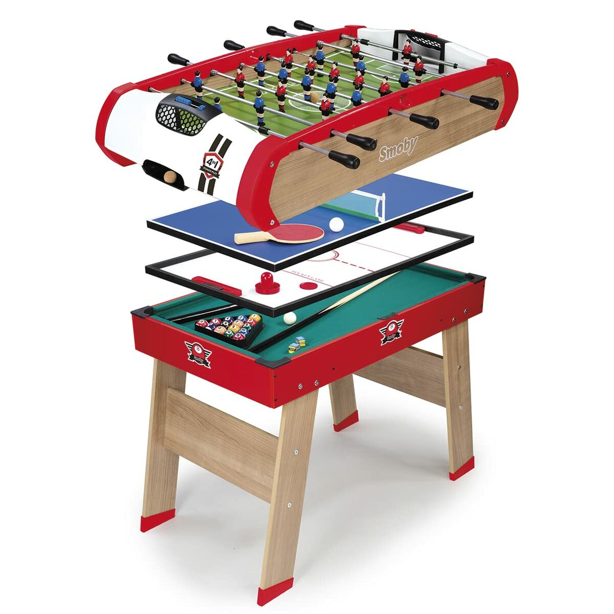 Table football Smoby Powerplay 4-in-1 87 x 120 x 90 cm - Little Baby Shop