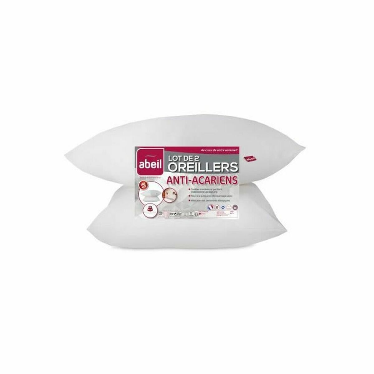 Pillow Abeil White 60 x 60 cm (2 Units) - Little Baby Shop