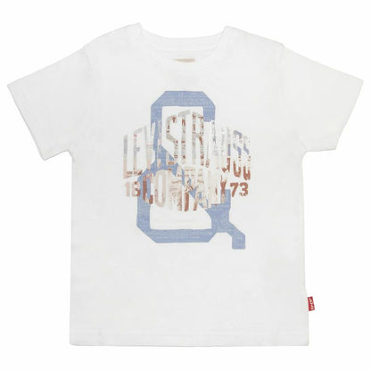 Child's Short Sleeve T-Shirt Levi's White - Little Baby Shop