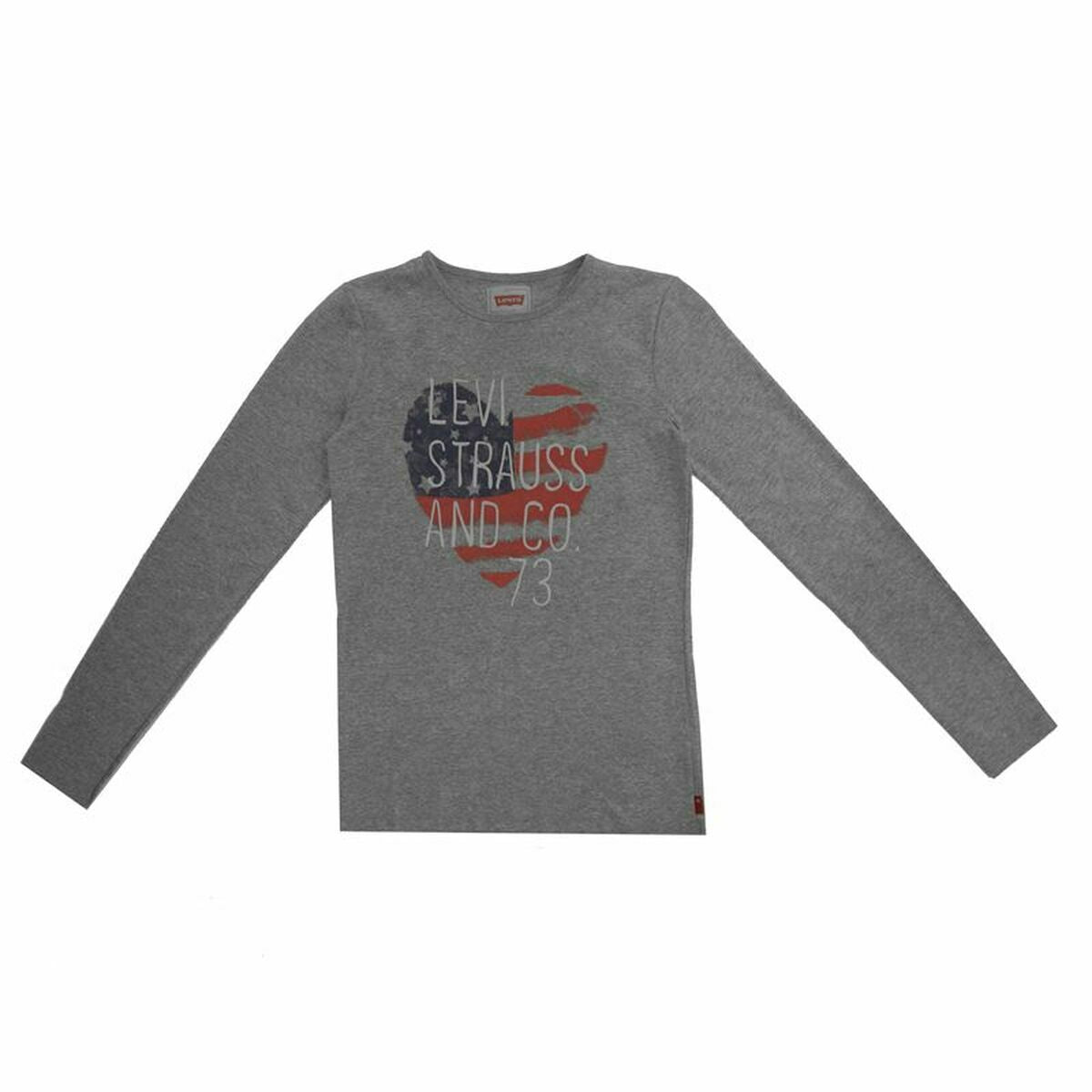 Children’s Long Sleeve T-shirt Levi's Fille Dark grey - Little Baby Shop