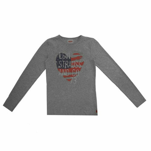 Children’s Long Sleeve T-shirt Levi's Fille Dark grey - Little Baby Shop