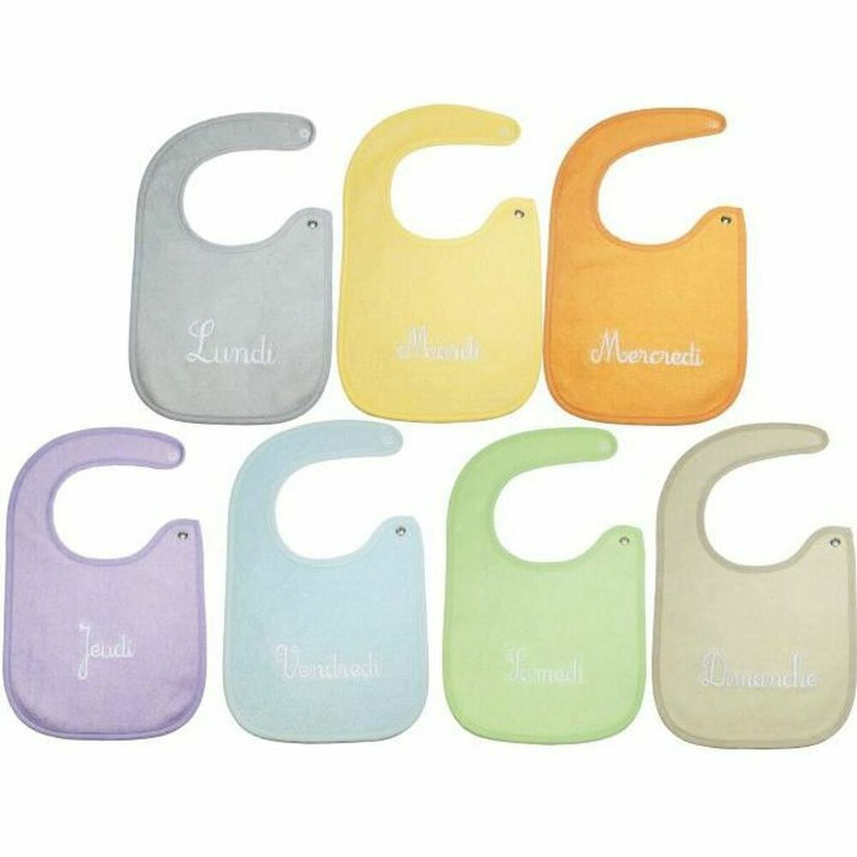 Bib Set Babycalin 17 x 29 cm 7 Units Multicolour - Little Baby Shop