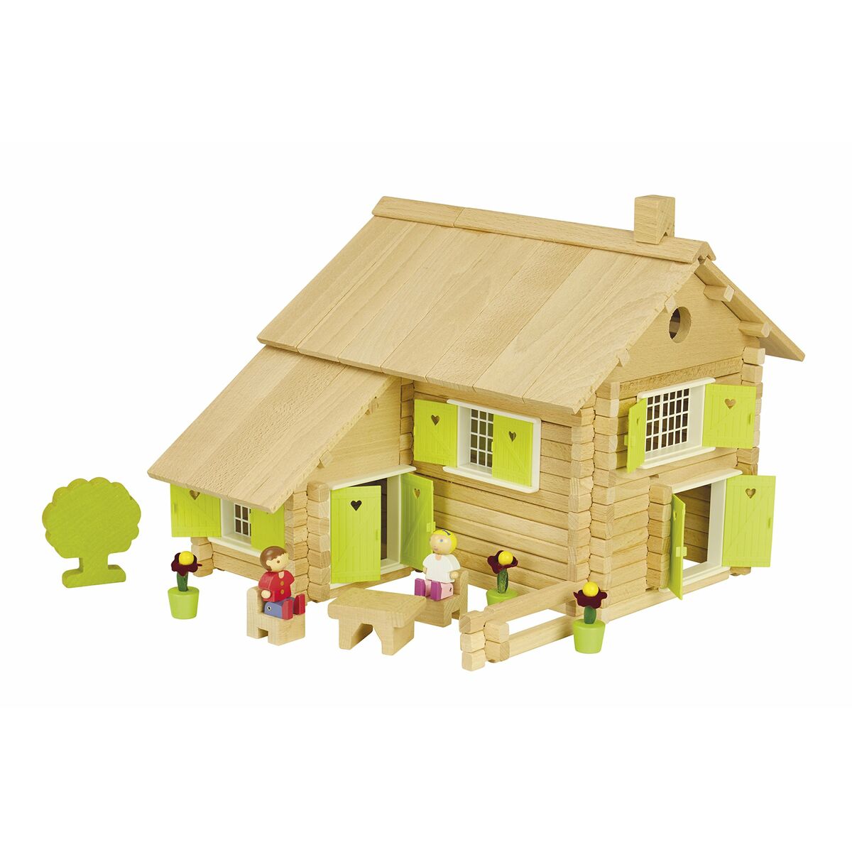 Playset Jeujura  Log house 240 Pieces (240 Pieces) - Little Baby Shop