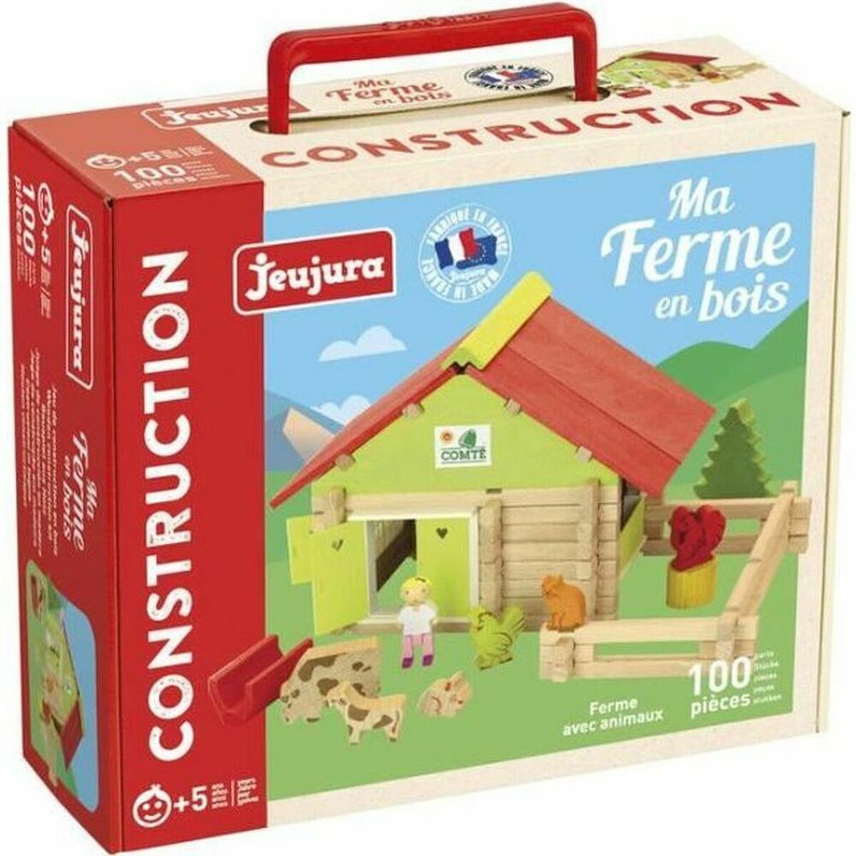 Action Figures Jeujura  Farm With Animals Playset (100 Pieces) - Little Baby Shop