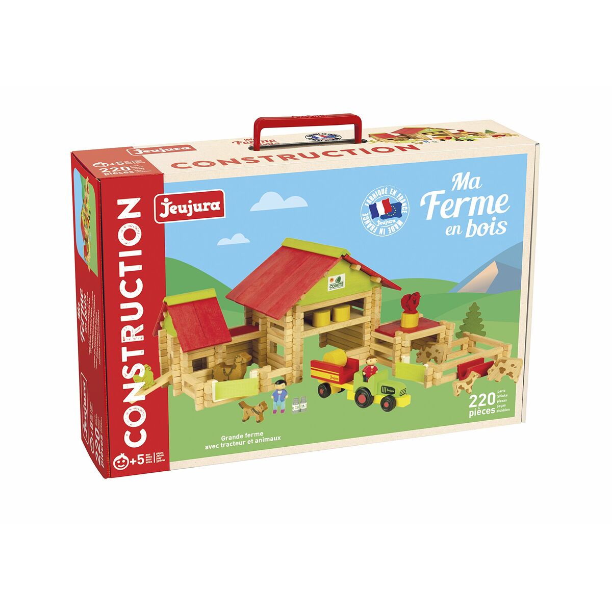 Playset Jeujura Large farm (220 Pieces) - Little Baby Shop