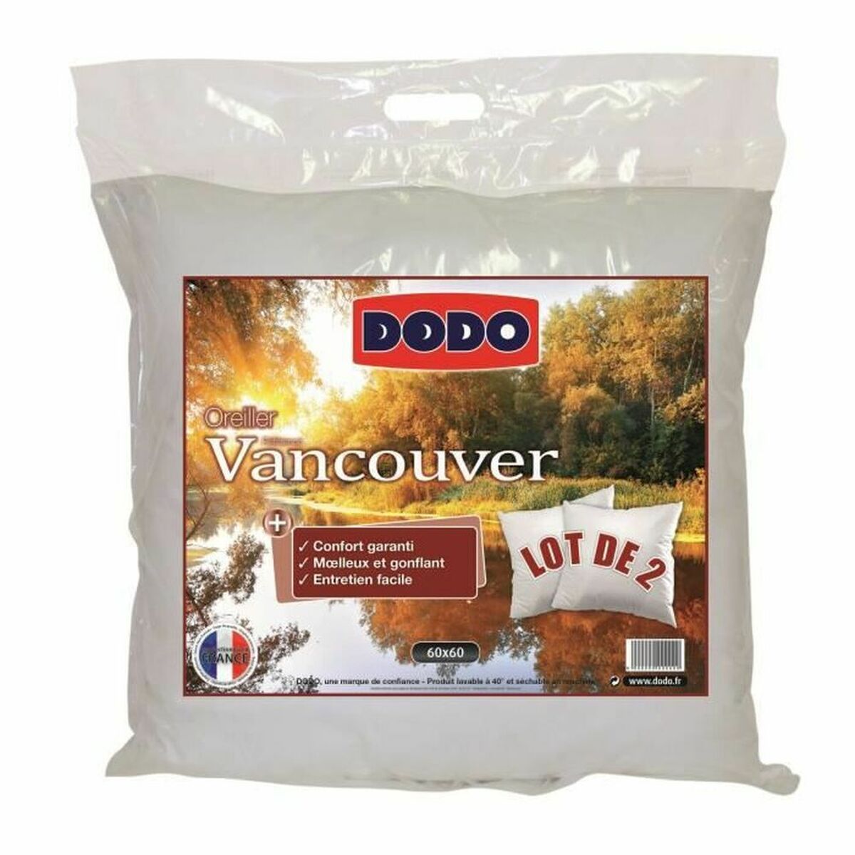 Pillow DODO Vancouver White (2 Units) - Little Baby Shop