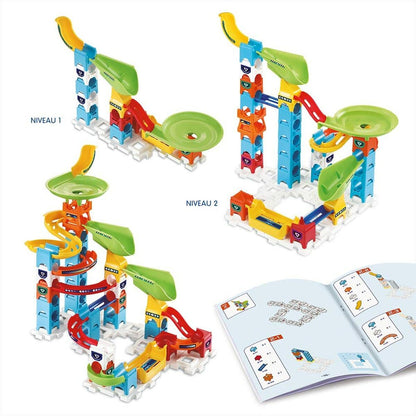 Marbles set Vtech Marble Rush Marble Run - Beginner Set Circuit + 4 Years Track with Ramps 47 Pieces - Little Baby Shop