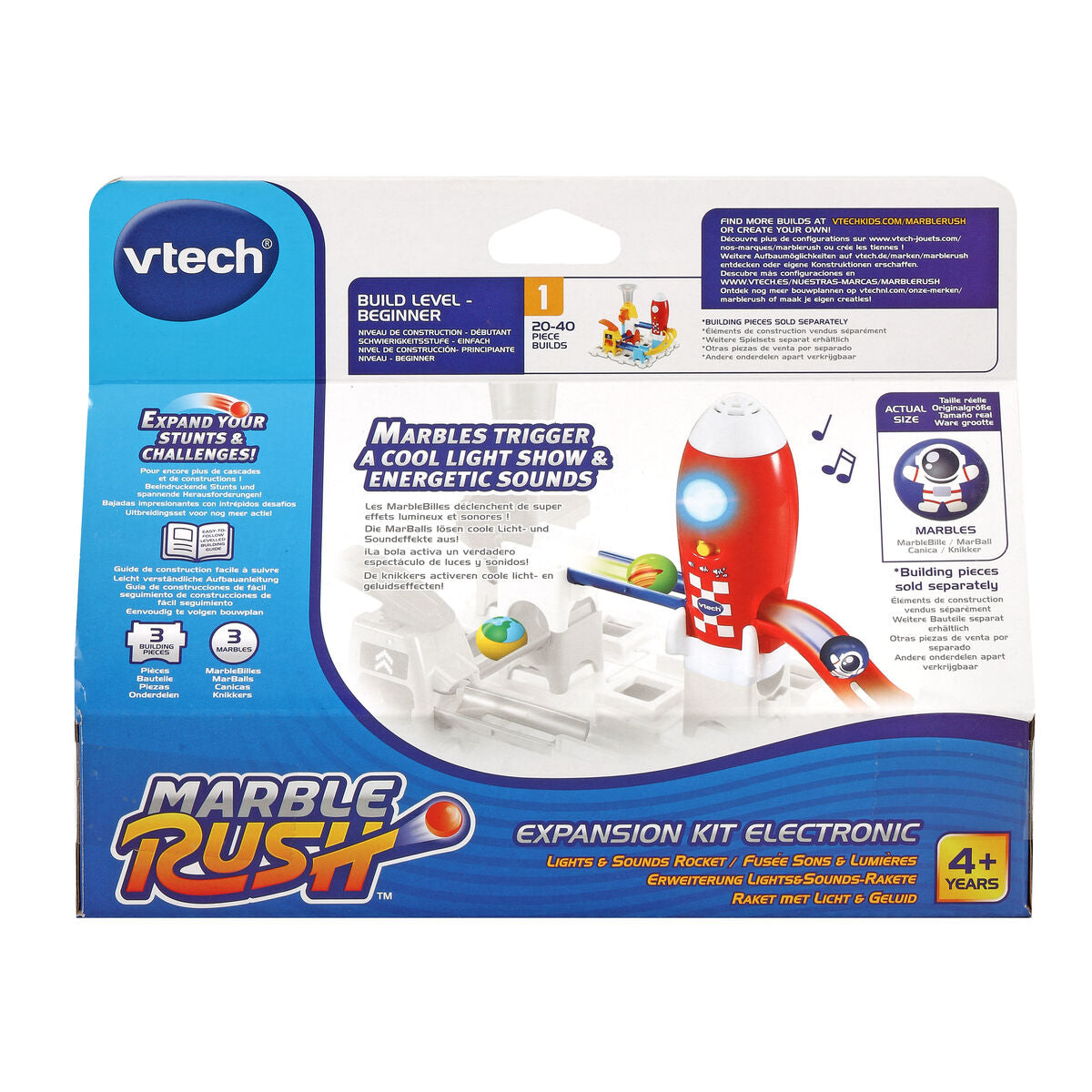 Marbles set Vtech Marble Rush - Expansion Kit Electronic - Raket Circuit Track with Ramps 3 Pieces + 4 Years - Little Baby Shop