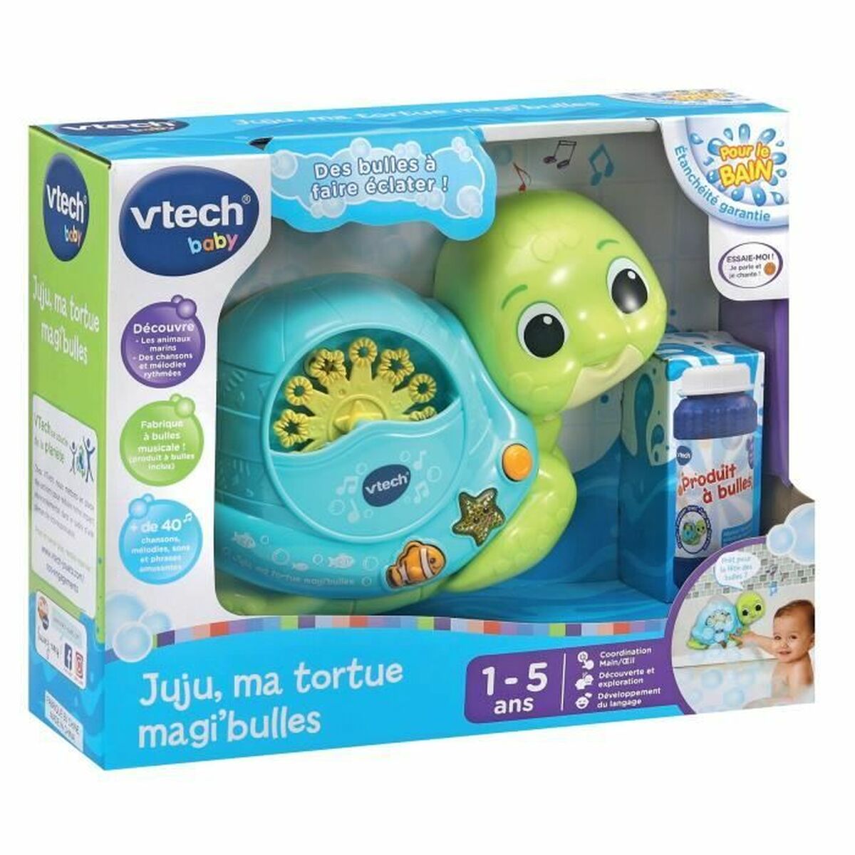 Bath Toys Vtech Baby Juju ma tortue magi bulles - Little Baby Shop