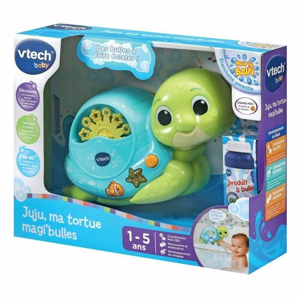 Bath Toys Vtech Baby Juju ma tortue magi bulles - Little Baby Shop