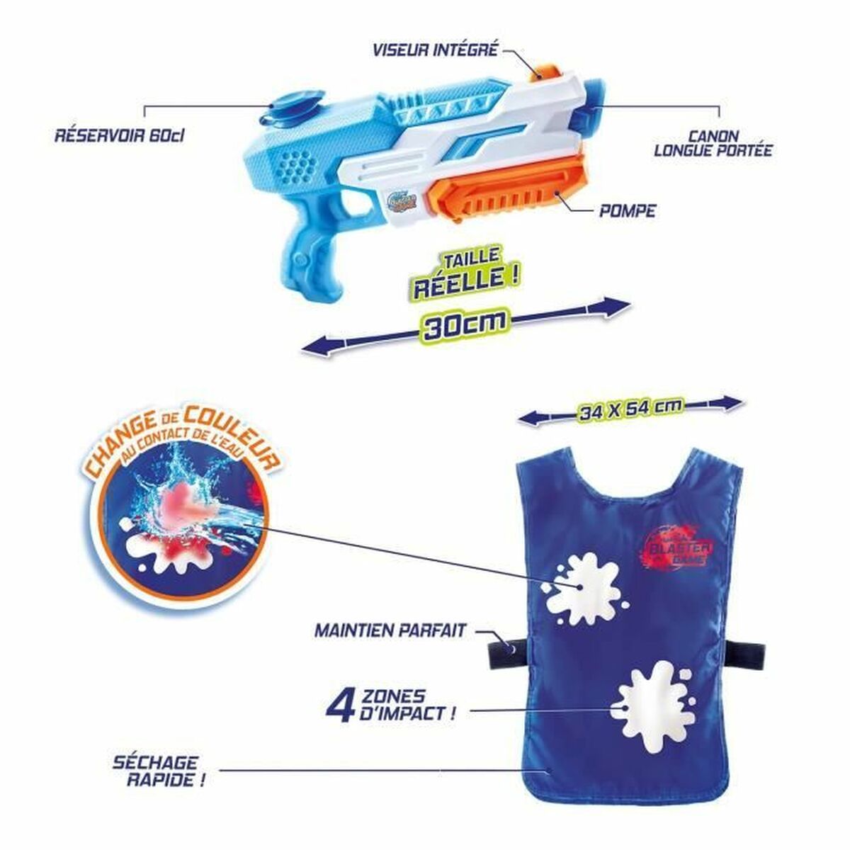 Water Pistol Canal Toys Hydro Blaster Game 30 cm - Little Baby Shop