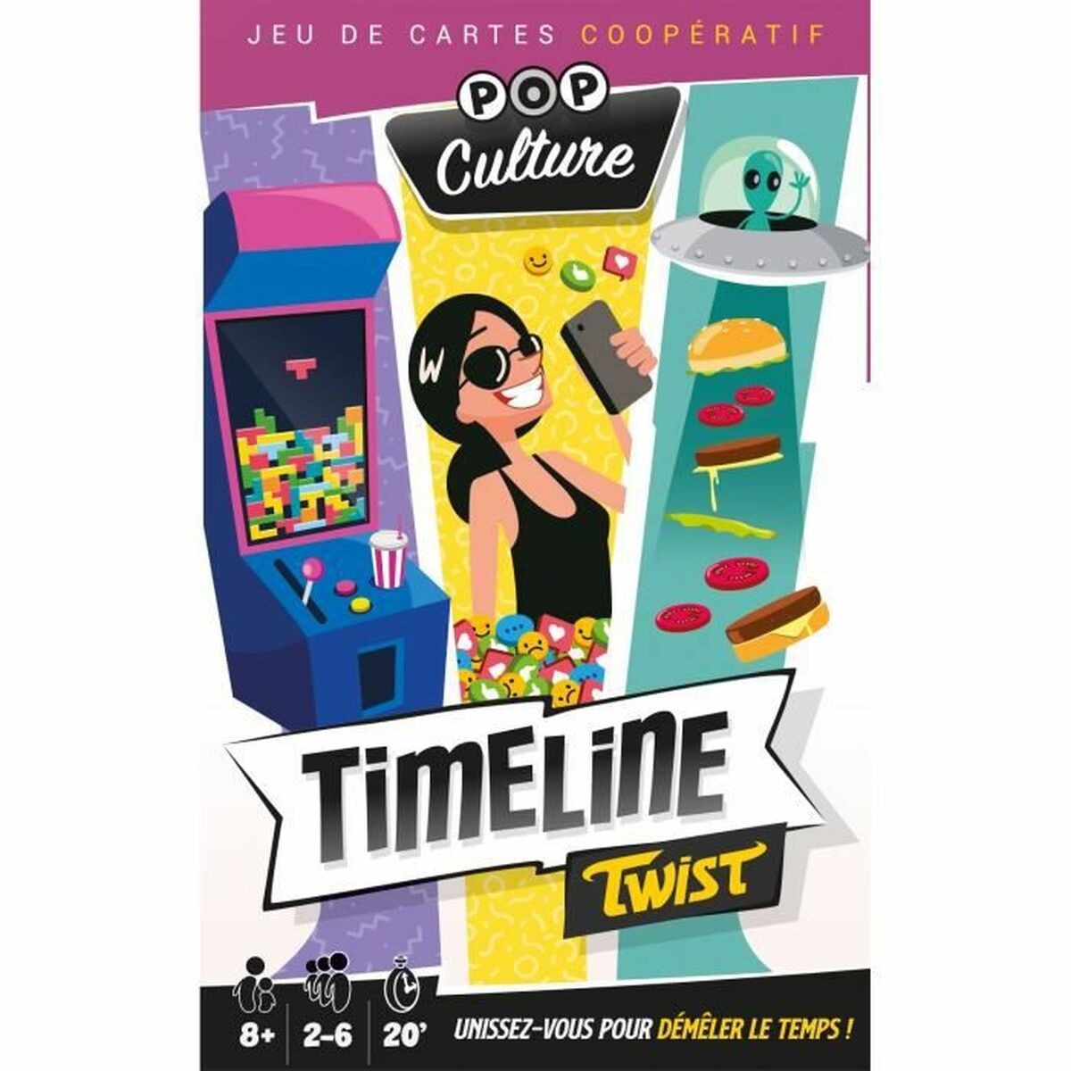 Board game Asmodee Timeline Twist Pop Culture (French) - Little Baby Shop