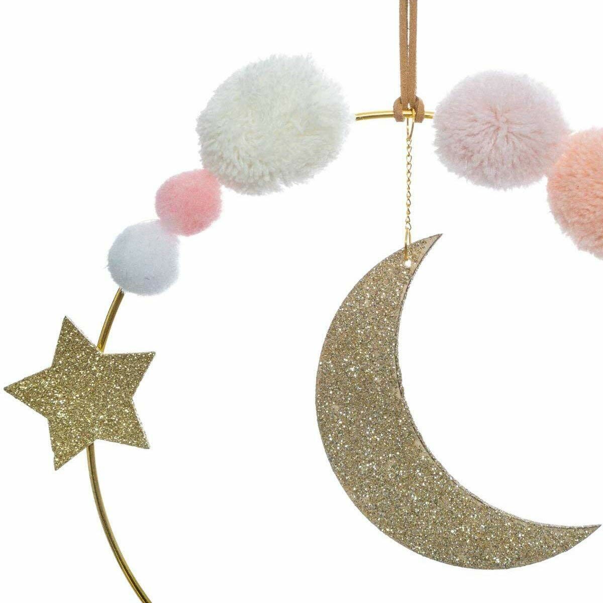 Wall Decoration Atmosphera Children's Moon Ø 21,5 x 3 cm - Little Baby Shop