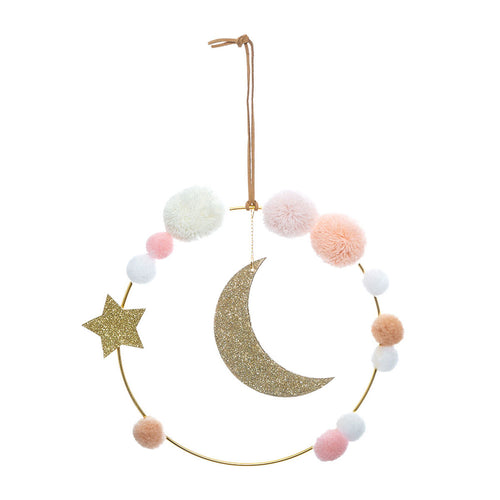 Wall Decoration Atmosphera Children's Moon Ø 21,5 x 3 cm - Little Baby Shop