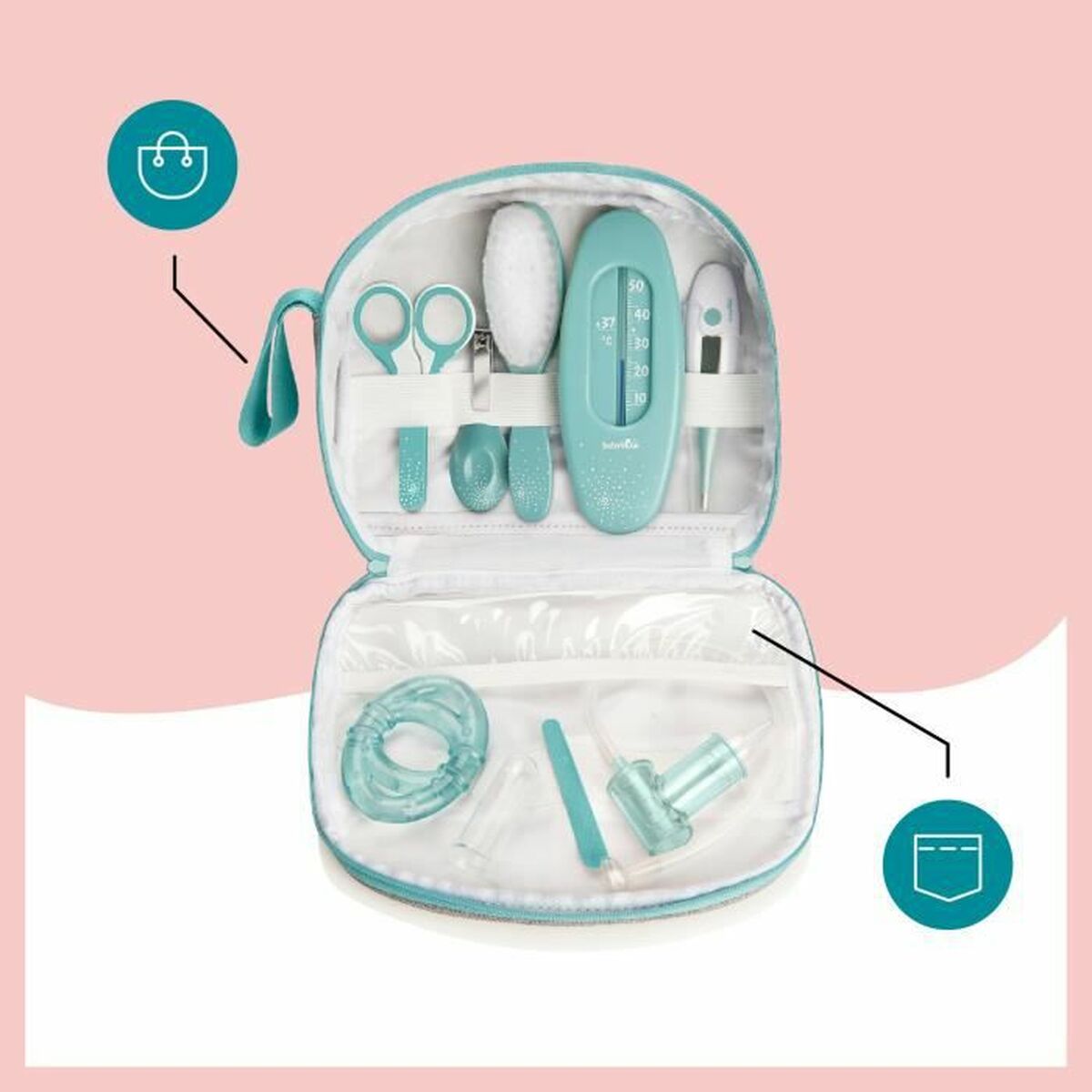 Hygiene set Babymoov Blue Grey - Little Baby Shop