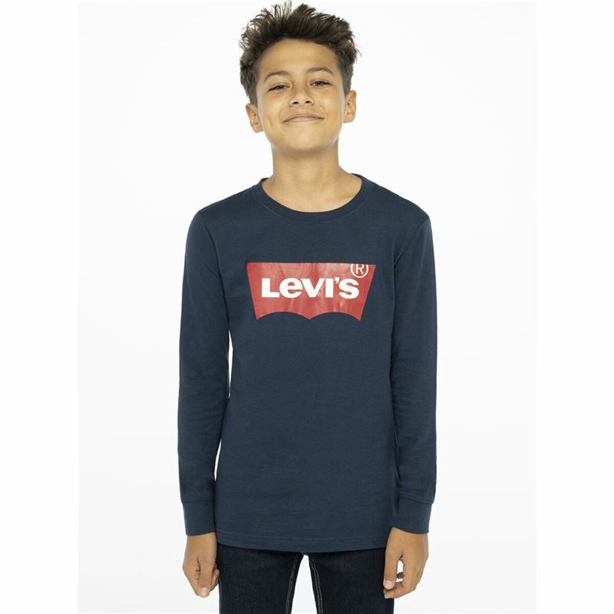 Children’s Long Sleeve T-shirt Levi's Batwing Dark blue - Little Baby Shop