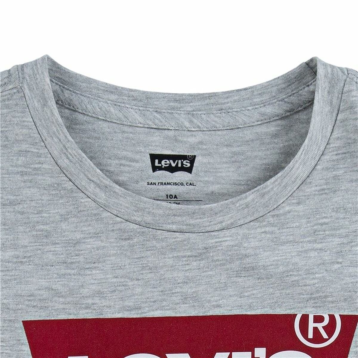 Child's Short Sleeve T-Shirt Levi's Batwing Light grey - Little Baby Shop