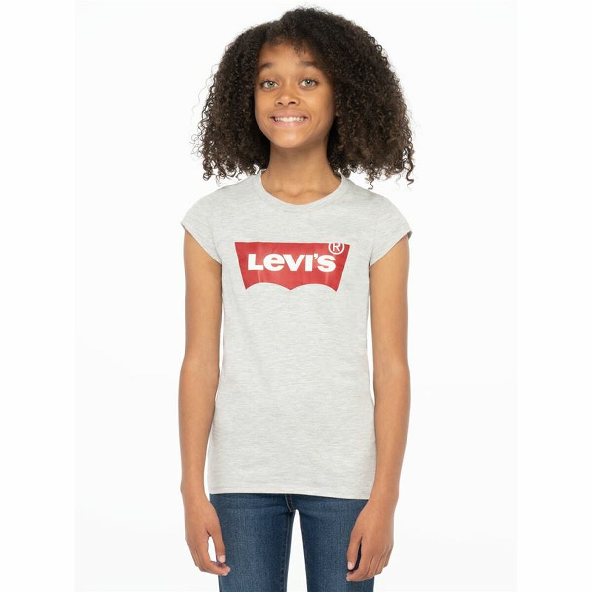 Child's Short Sleeve T-Shirt Levi's Batwing Light grey - Little Baby Shop