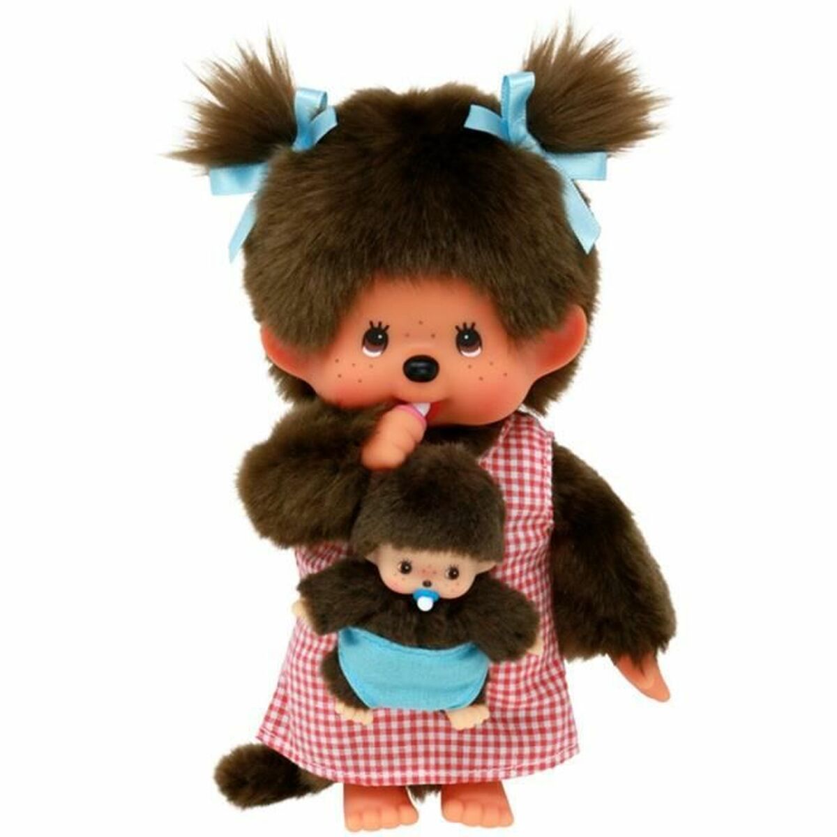 Fluffy toy Bandai Monchhichi Maman & Baby plush 20 cm - Little Baby Shop