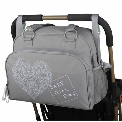 Diaper Changing Bag Baby on Board Baby girl Grey - Little Baby Shop