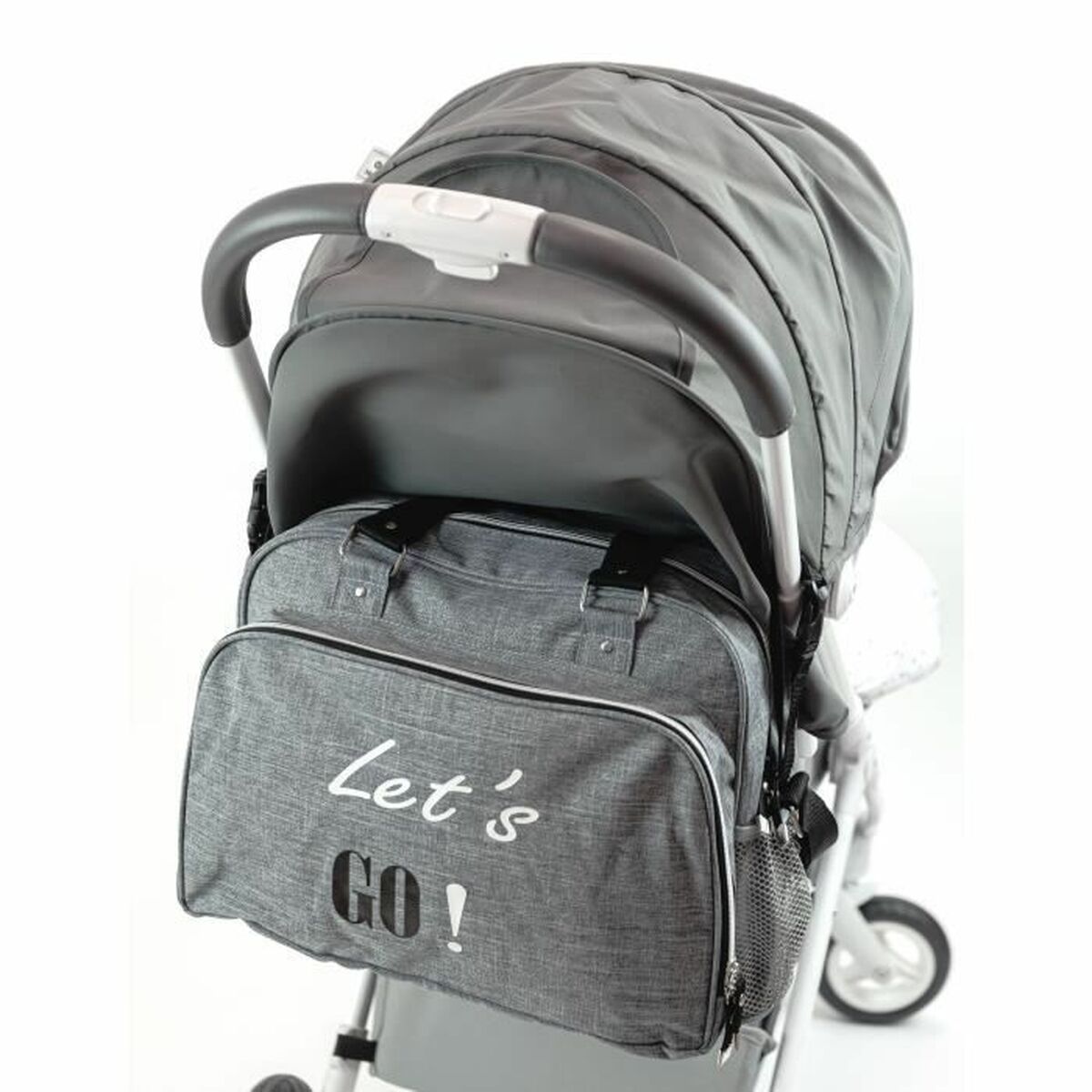 Diaper Changing Bag Baby on Board SIMPLY Lets'Go Grey - Little Baby Shop