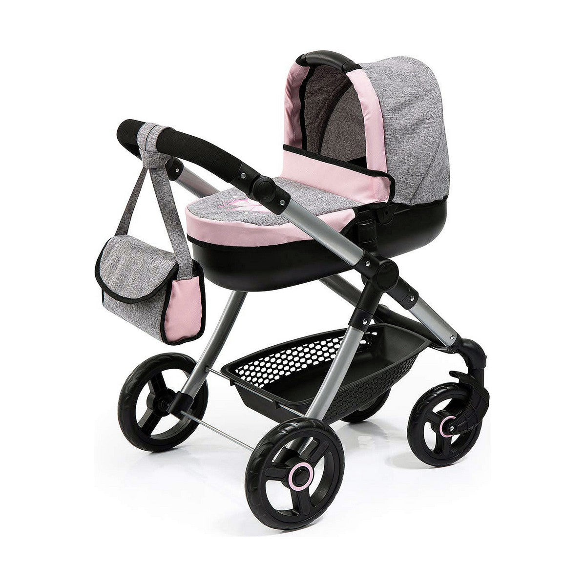 Doll Stroller Reig Stule Pram Grey 63 cm - Little Baby Shop