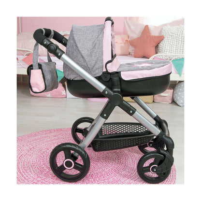 Doll Stroller Reig Stule Pram Grey 63 cm - Little Baby Shop