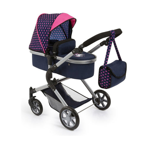 Doll Stroller Reig Combi Neo Pro Navy Blue 63 cm - Little Baby Shop