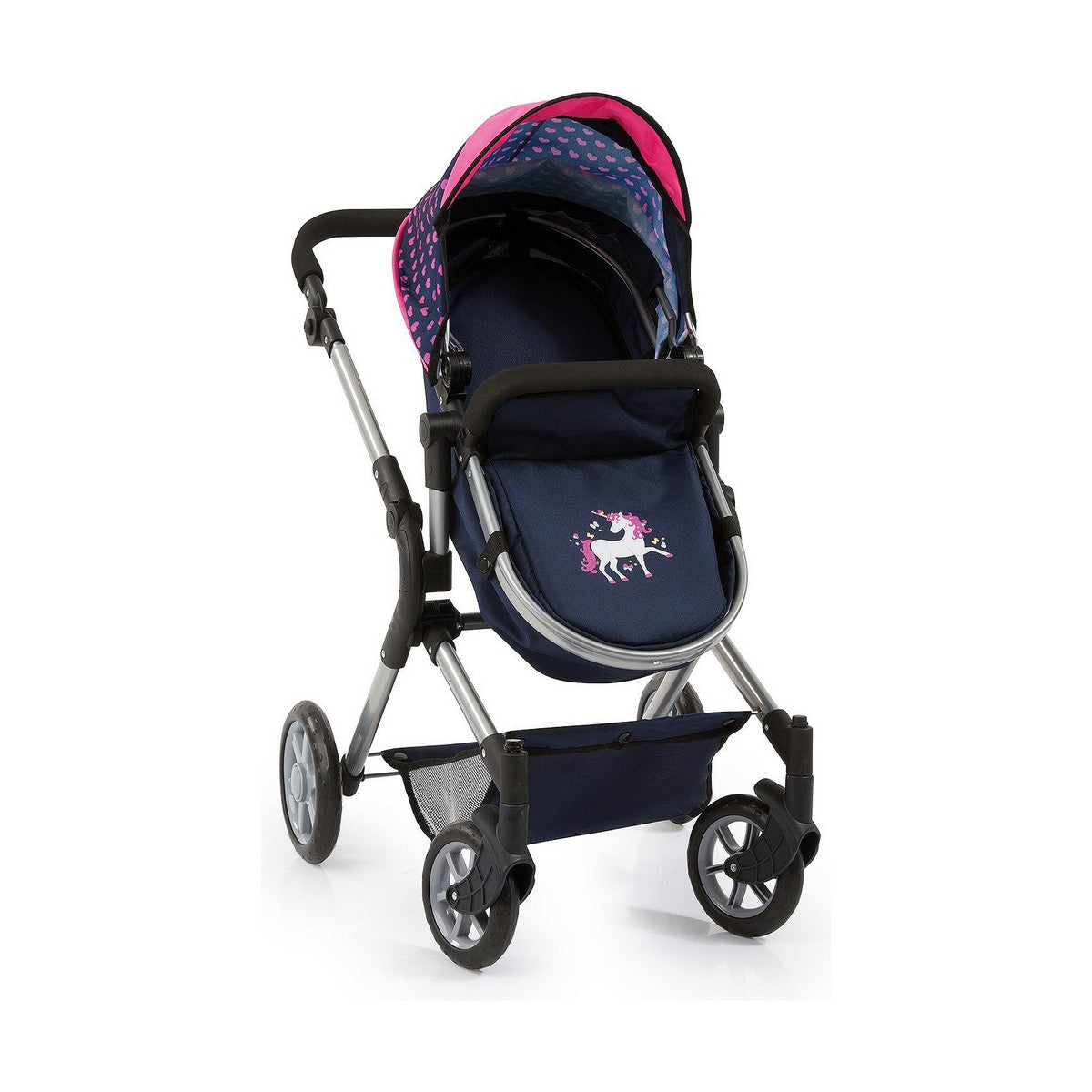 Doll Stroller Reig Combi Neo Pro Navy Blue 63 cm - Little Baby Shop