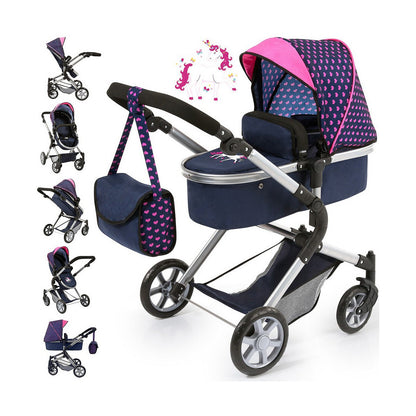 Doll Stroller Reig Combi Neo Pro Navy Blue 63 cm - Little Baby Shop