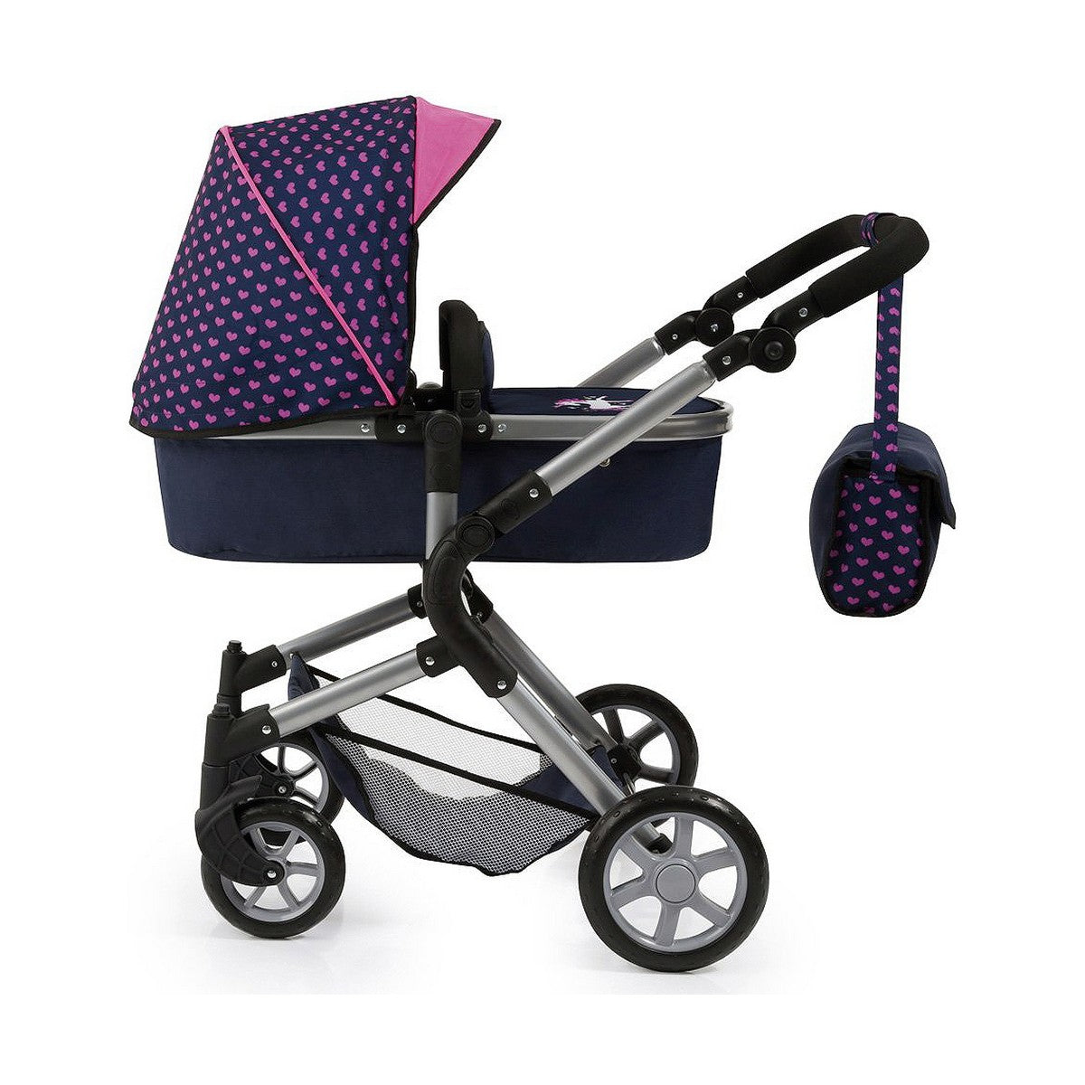 Doll Stroller Reig Combi Neo Pro Navy Blue 63 cm - Little Baby Shop