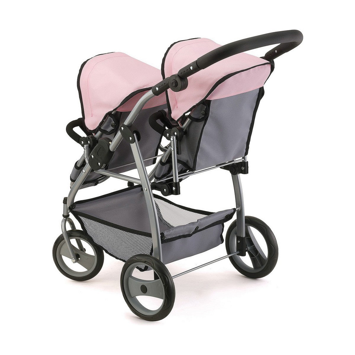 Doll Stroller Reig Grey Pink Twinned - Little Baby Shop