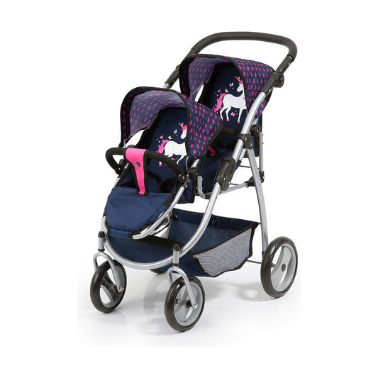 Doll Stroller Reig Navy Blue Twinned - Little Baby Shop